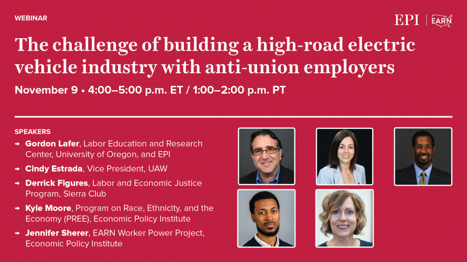 The challenge of building a high-road electric vehicle industry with ...