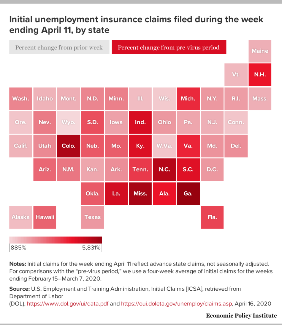 Updated state unemployment numbers remain astonishingly high Six